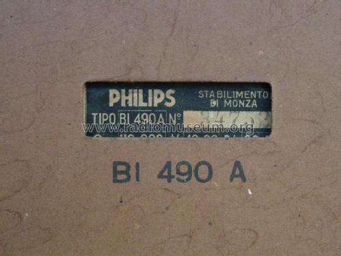 BI490/A bis; Philips Italy; (ID = 1063823) Radio