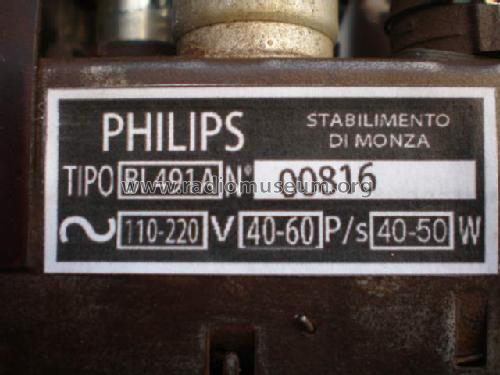 BI491A; Philips Italy; (ID = 1105193) Radio
