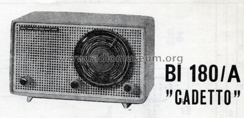Cadetto BI180A; Philips Italy; (ID = 247588) Radio