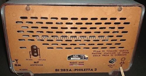 Philetta 2 BI282A; Philips Italy; (ID = 1824665) Radio