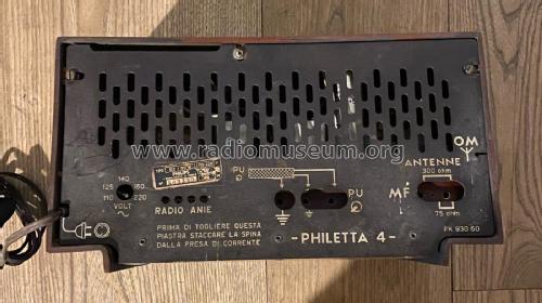Philetta 4 B2I00A; Philips Italy; (ID = 2866401) Radio