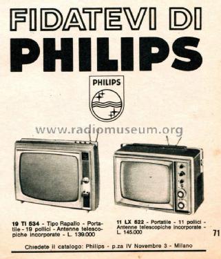 Rapallo 19 TI 534A /00; Philips Italy; (ID = 2610534) Television