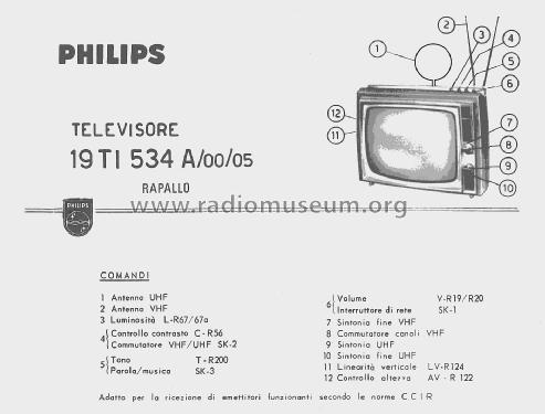 Rapallo 19 TI 534A /00; Philips Italy; (ID = 2998563) Television