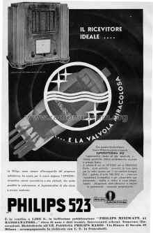 Superottodina 523A; Philips Italy; (ID = 551951) Radio
