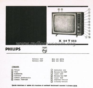 Televisore X24 T553; Philips Italy; (ID = 3013535) Télévision