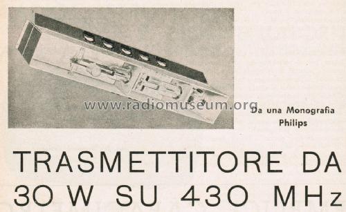 Trasmettitore da 30 Watt ; Philips Italy; (ID = 2860371) Amateur-D