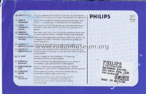 21CE7554 /30R CH=3A; Philips Belgium (ID = 1628014) Television