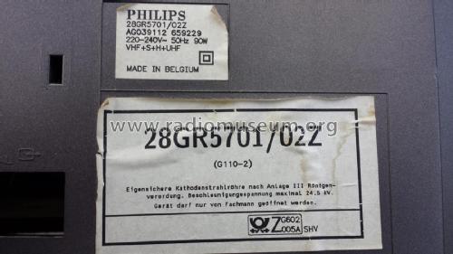 28GR5701 /02Z - Ch= G110-2; Philips Belgium (ID = 1910929) Televisión