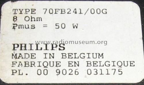 70FB241 /00G; Philips Belgium (ID = 790936) Speaker-P