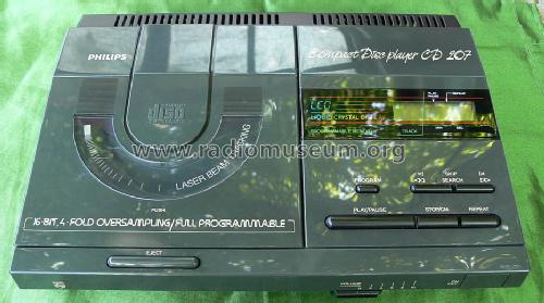 Compact Disc Player CD207 /00R; Philips Belgium (ID = 1526907) Sonido-V