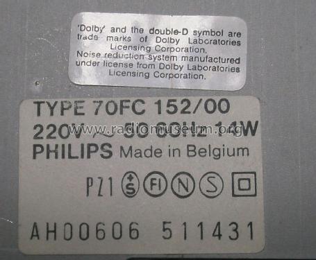 Solenoid Stereo Cassette Deck 70FC152 /00 /05; Philips Belgium (ID = 1596819) Ton-Bild