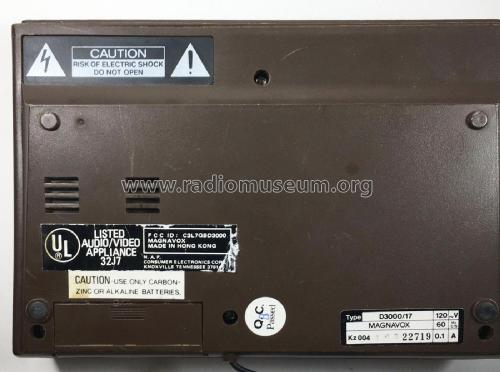2-Band Electronic Clock Radio D3000 /17; Philips Magnavox (ID = 3146176) Radio