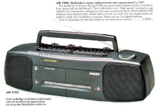 Stereo radio recorder AW7392 /20; Philips Malaysia; (ID = 2390441) Radio
