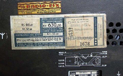 President 56 BN453A; Philips Norway Norsk (ID = 2373228) Radio