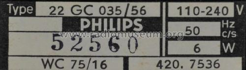 22GC035; Philips - Österreich (ID = 2121940) Ton-Bild