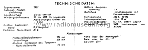 Plattenspieler 2977 /00 /01; Philips; Eindhoven (ID = 2875002) Enrég.-R