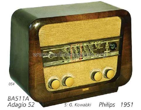 Adagio 52 BA511A; Philips - Österreich (ID = 2237) Radio