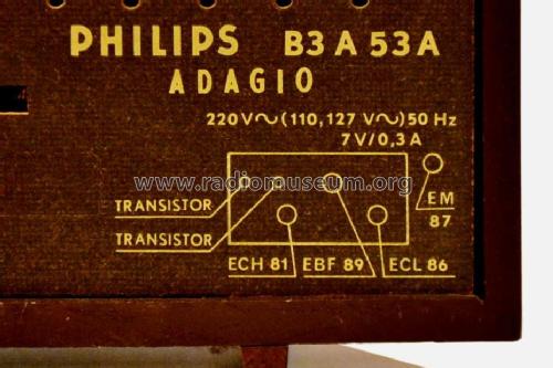 Adagio B3A53A /00 /70; Philips - Österreich (ID = 1387590) Radio