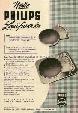 Plattenspieler-Chassis AG2002; Philips - Österreich (ID = 1024124) Ton-Bild