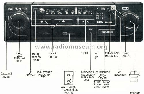 Autoradio Stereo 22AC885 /22; Philips Radios - (ID = 1649694) Car Radio