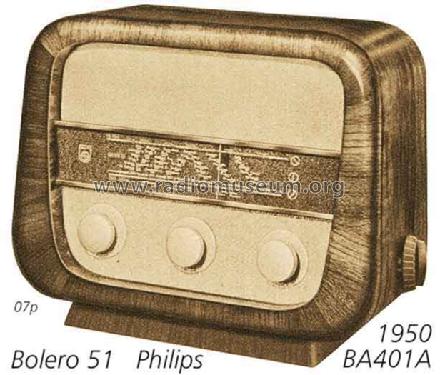 Bolero 51 BA401A; Philips - Österreich (ID = 2228) Radio