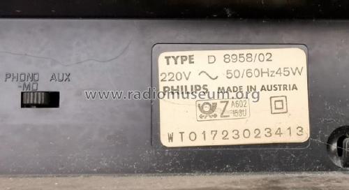 CD-Sound-Machine D8958 /02 Tandem; Philips - Österreich (ID = 2841643) Radio
