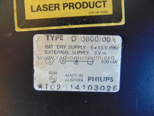 Compact Disc Player D6800 /00X; Philips - Österreich (ID = 2593440) Enrég.-R