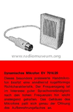 Dynamisches Mikrofon EV 7016 /20; Philips - Österreich (ID = 1889906) Microphone/PU