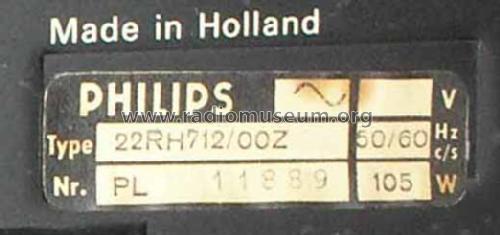 HiFi-Steuergerät 712 22RH712 /00 /16 /22 /33; Philips; Eindhoven (ID = 1492735) Radio