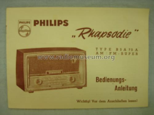 Rhapsodie B3A73A; Philips - Österreich (ID = 254620) Radio