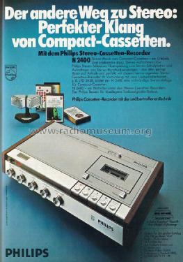 Stereo-Cassetten-Recorder N2400; Philips; Eindhoven (ID = 1105124) Enrég.-R