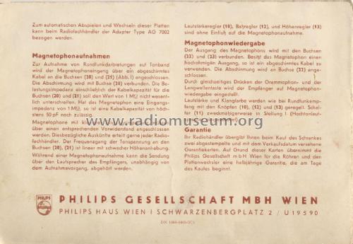 UKW Luxus Musikschrank 54 FA743A; Philips - Österreich (ID = 2665966) Radio