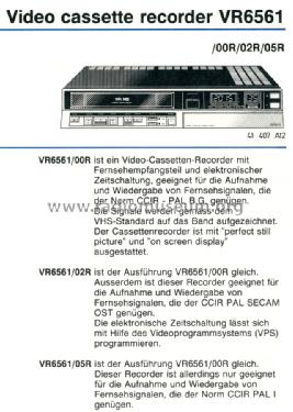 Video Cassette Recorder VR6561 /02R; Philips - Österreich (ID = 1415616) R-Player