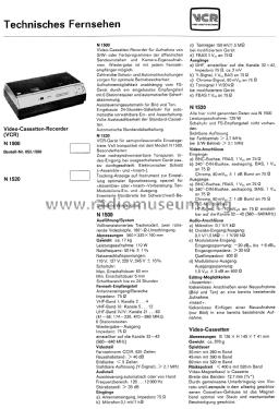 Video-Cassetten-Recorder VCR N1500 /00 /15 /19 /38; Philips - Österreich (ID = 2562082) R-Player