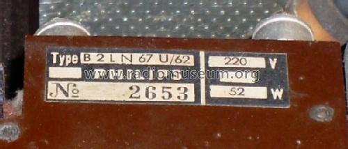 B2LN67U-62; Philips Portugal (ID = 811189) Radio