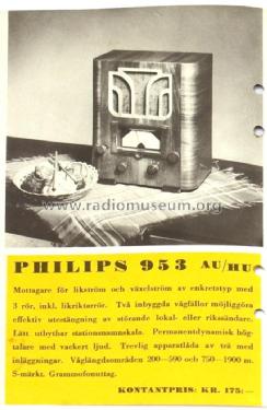 953HU -17; Philips Radio A/S; K (ID = 2740059) Radio