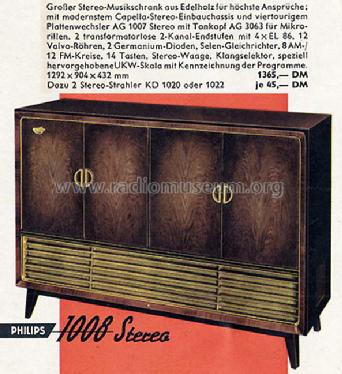 Philips 1008 Stereo FD887A; Philips Radios - (ID = 759799) Radio