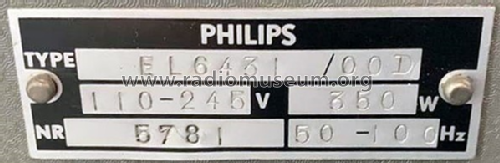 120W-Mischverstärker EL6431; Philips Radios - (ID = 2691303) Verst/Mix