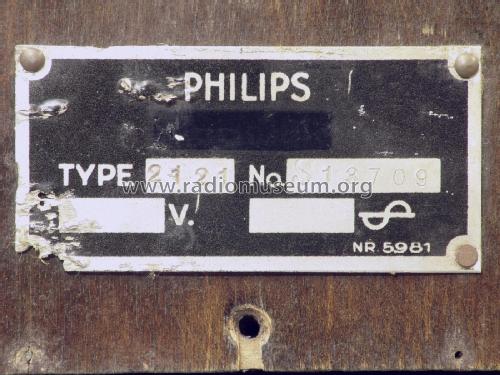2121; Philips Radios - (ID = 2802667) Speaker-P