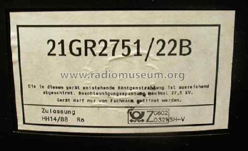 21GR2751 /22B Ch= G90B; Philips Radios - (ID = 1344455) Télévision
