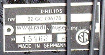 22 GC 036/78; Philips Radios - (ID = 1186164) R-Player
