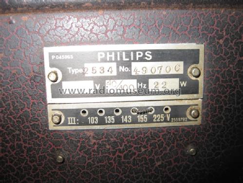 2534; Philips Radios - (ID = 1593512) Radio