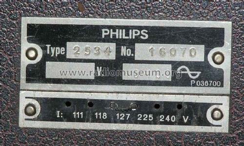 2534; Philips Radios - (ID = 722281) Radio