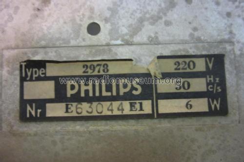 Plattenspieler-Chassis 2978; Philips Radios - (ID = 1991678) Sonido-V