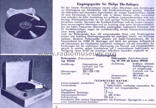 Plattenspieler-Chassis 2978; Philips Radios - (ID = 1999541) R-Player