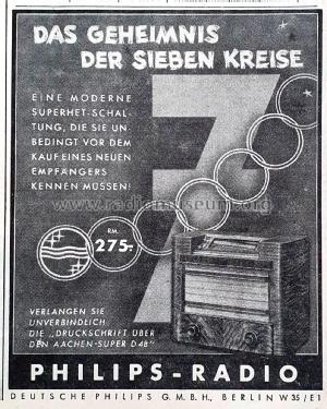 Aachen Super D48AU; Philips Radios - (ID = 2758316) Radio