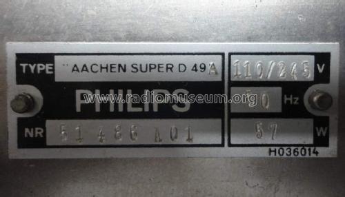 Aachen Super D49A; Philips Radios - (ID = 1043867) Radio