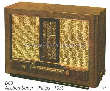 Aachen-Super D63; Philips Radios - (ID = 648) Radio