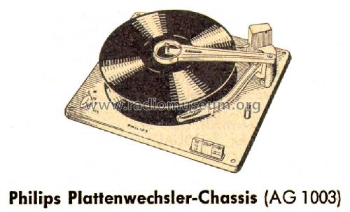 Plattenwechsler-Chassis AG 1003; Philips Radios - (ID = 219267) Enrég.-R