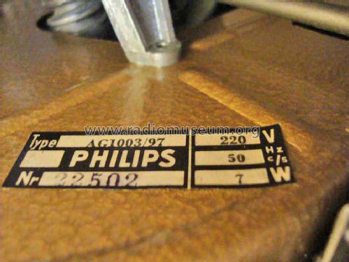 Plattenwechsler-Chassis AG 1003; Philips Radios - (ID = 630641) Enrég.-R